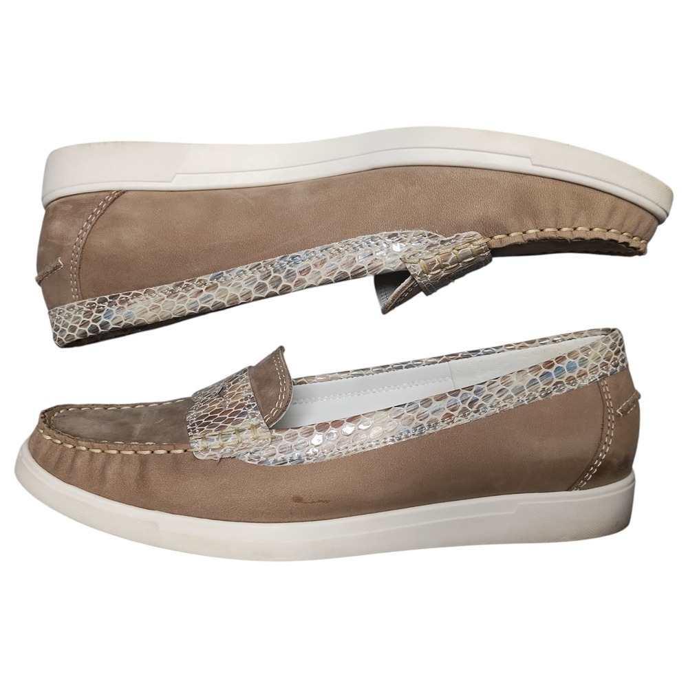Ara Penny Loafer Flats Womens UK Size 6 US 8.5 Multi Snake‎ Print  Slip On EUC